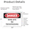 Signmission Mine Site No Trespassing Danger Sign, Vinyl Decal, 10in W x 7in L, 2PK OS-2PACK-DS-D-710-L-1889 - alternate 2